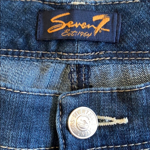 NWT Seven 7 Tyra Blue Cropped Jeans - Picture 4 of 8